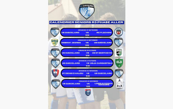 CALENDRIER SENIORS R3 PHASE ALLER
